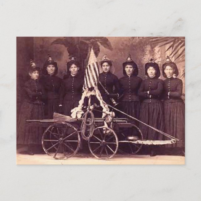Carte Postale "1899 Toutes les femmes pompiers" (Devant)