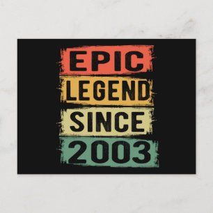 Carte Postale 18 Ans Anniversaire 2003 Épique Légende 18e Annive