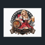 Carte Postale 18 ans - Blonde en Dirndl dit Prost Cheers<br><div class="desc">Enfin 18 ans - on a attendu ça - belle Dirndl félicite pour les 18 ans et dit Prost - Cheers. Un plein verre en main, on peut faire la fête. Aussi beau sur les vêtements en souvenir. Voir aussi ma collection : Anniversaire - Citations - Occasions) pour d'autres designs....</div>