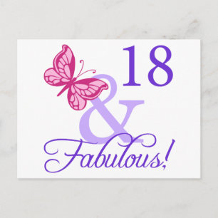 Carte Postale 18 Et Fabuleux anniversaire
