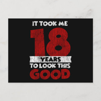 Carte Postale 18e anniversaire J'ai mis 18 ans à avoir cette têt