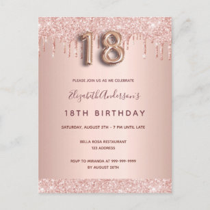 Invitations Faire Part Cartes Anniversaire 18 Ans Zazzle Fr