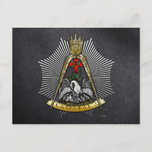 Carte Postale 18ème Degré : Chevalier de la Croix Rose