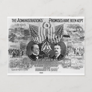 Carte Postale 1900 Mckinley-Teddy Roosevelt