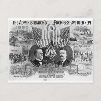 Carte Postale 1900 Mckinley-Teddy Roosevelt