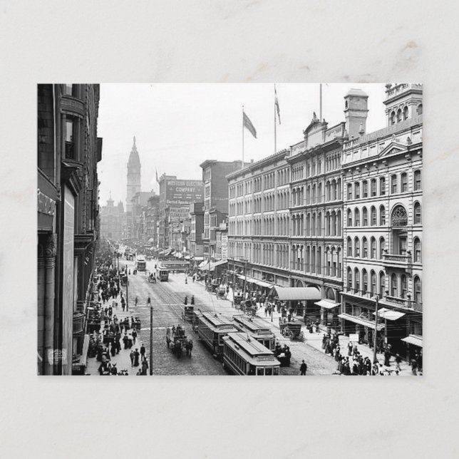 Carte Postale 1904 Market St. Philadelphia Pa.Postcard (Devant)