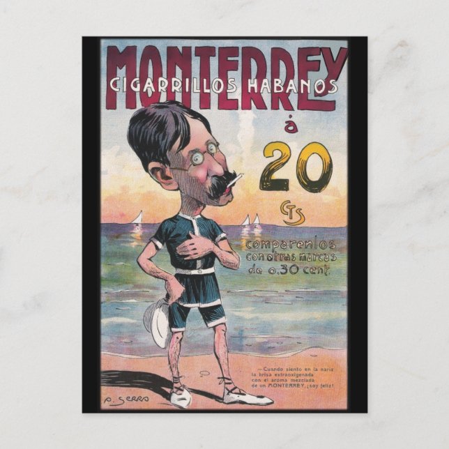 Carte Postale 1907 Vintage Monetrrey Cigar Advertisement (Devant)