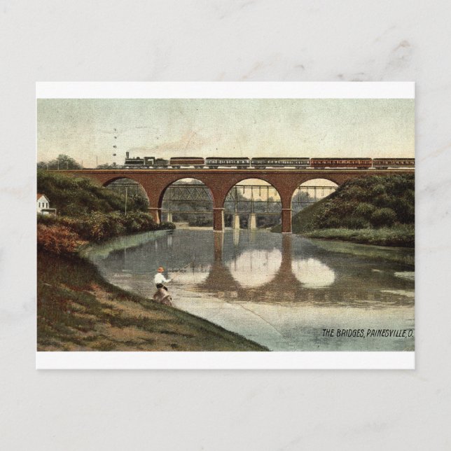 Carte Postale 1908 Les Ponts, Painesville, Ohio Vintage (Devant)