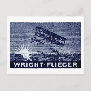 Carte Postale 1909 Wright Brothers Aircraft