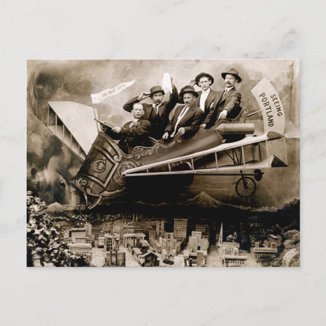 Carte Postale 1910 Vol au-dessus de Portland (Devant)