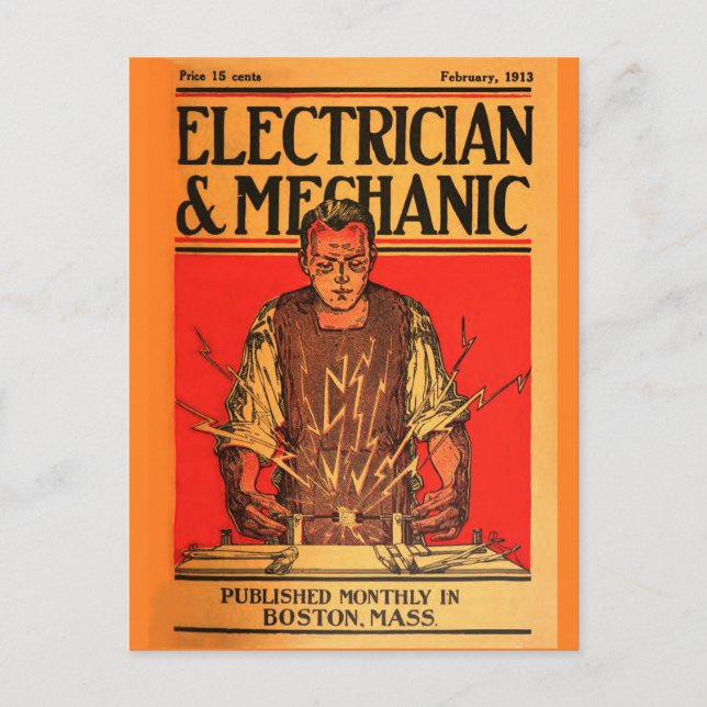 Carte postale "1913 Feb-ElectricianandMechanic" (Devant)