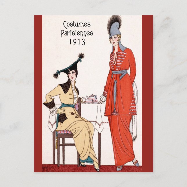 Carte Postale 1913 Mode parisienne (Devant)