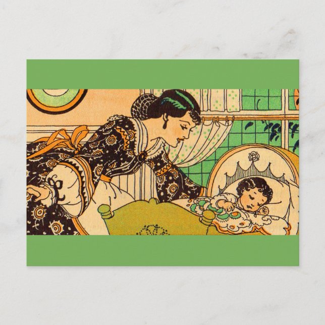 Carte Postale 1920 belle mère et bébé (Devant)