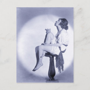 Carte Postale 1920 Mode avec modèle fumeur