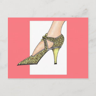 Carte Postale 1920s High Heeled Shoe
