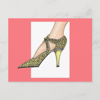 Carte Postale 1920s High Heeled Shoe