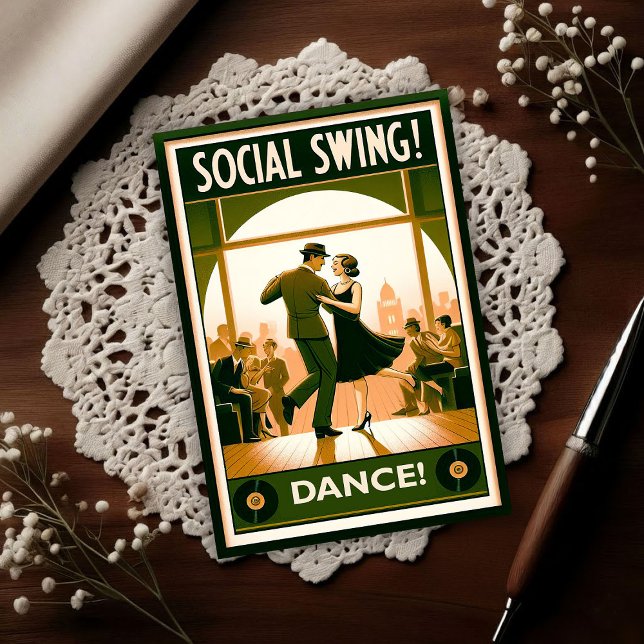 Carte Postale 1920's Social Swing Dance Vintage (Créateur téléchargé)