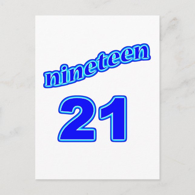 Carte Postale 1921 Dix-neuf 21 (Devant)