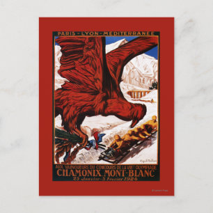 Carte Postale 1924 Olympic Winter Games Poster