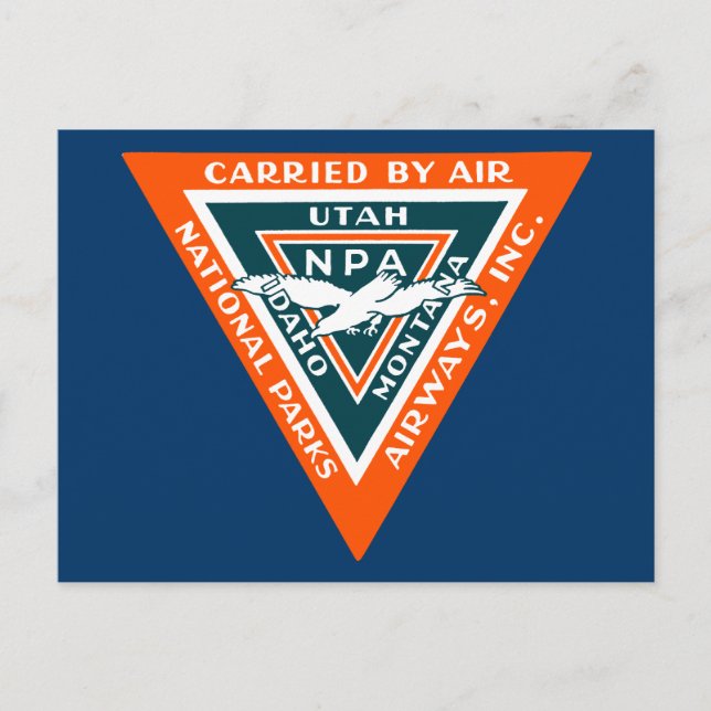 Carte Postale 1925 National Parks Airways (Devant)