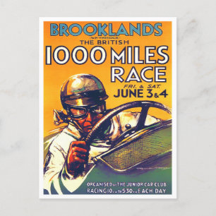 Carte Postale 1930 Brooklands 1000 miles de course vintage