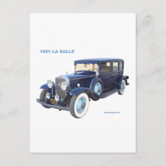 CARTE POSTALE 1931 CADILLAC LA SALLE