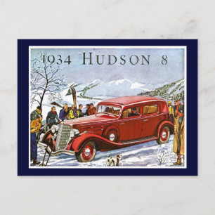 Carte Postale 1934 Hudson 8 - Publicité Vintage