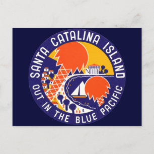 Carte Postale 1935 Père Noël Catalina Island