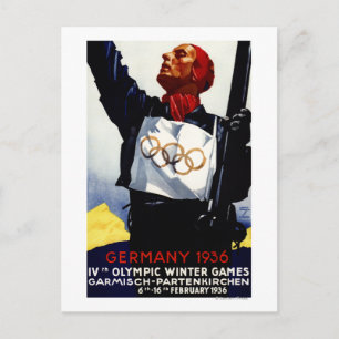 Carte Postale 1936 Olympic Winter Games Advertisement Poster