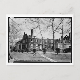 Carte Postale 1937 Burlington County Almshouse, New Lisbon, NJ