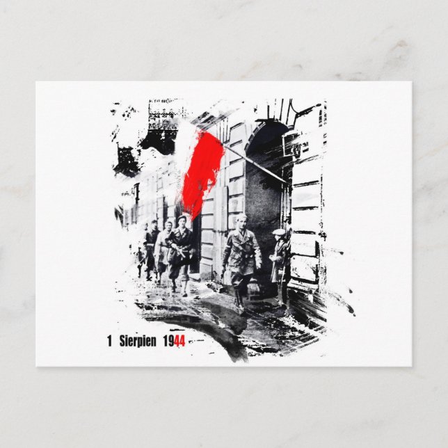 Carte Postale 1944 Soulèvement de Varsovie en Pologne (Devant)