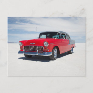 Carte Postale 1955 chevy hot rod, street rod, "tri five" belair
