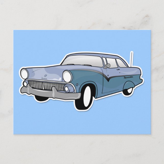 Carte Postale 1959 rétro bleu (Devant)