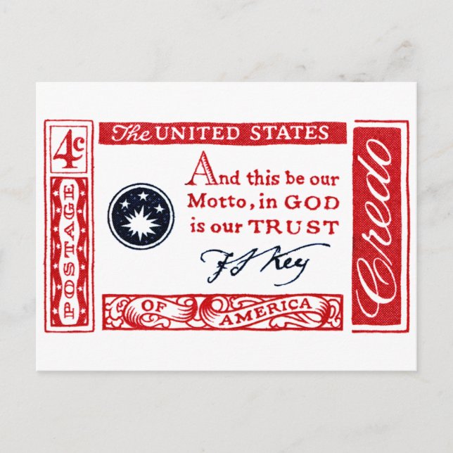 Carte Postale 1960 Frances Scott Key American Credo (Devant)
