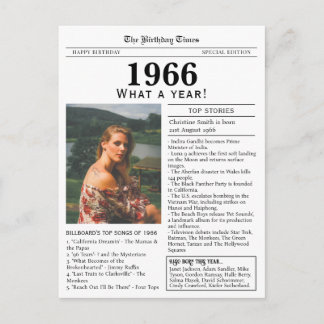 Carte Postale 1966 Newspaper Birthday
