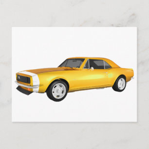 Carte Postale 1967 Camaro SS : Finition jaune : 3D Modèle :