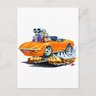 Carte Postale 1968-72 Corvette Orange Convertible