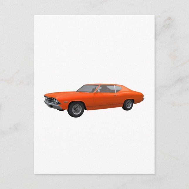 Carte Postale 1969 Chevelle SS : Fin orange (Devant)
