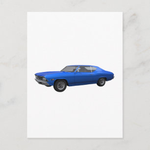 Carte Postale 1969 Chevelle SS : Finition bleue