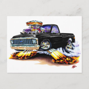 Carte Postale 1970-72 Chevy C10 Black Longbed