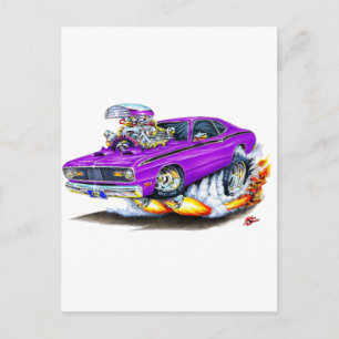 Carte Postale 1970-74 Plymouth Duster Purple Car
