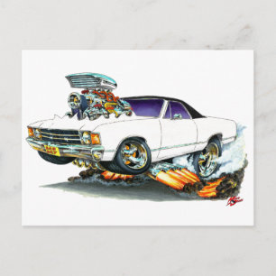 Carte Postale 1971-72 El Camino Camion blanc-noir