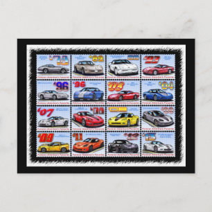 Carte Postale 1978-2013 Edition spéciale Corvette Montage