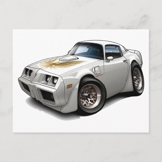 Carte Postale 1979-81 Trans Am White Car (Devant)