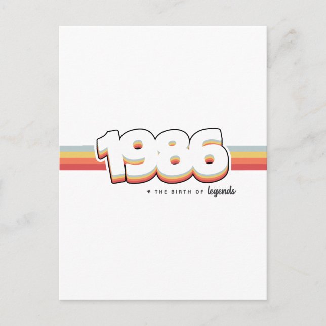 Carte Postale 1986 La naissance des légendes (Devant)