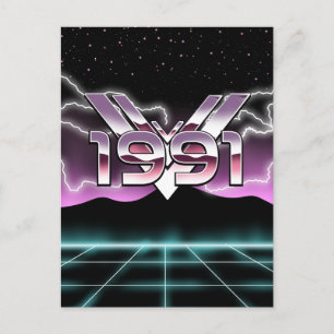 Carte Postale 1991 Tech noir
