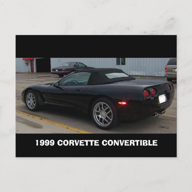 CARTE POSTALE 1999 CORVETTE CONVERTIBLE ANGLE VIEW (Devant)