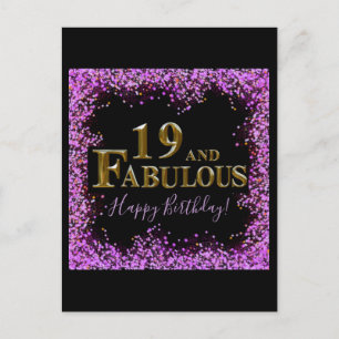Carte Postale 19e anniversaire 