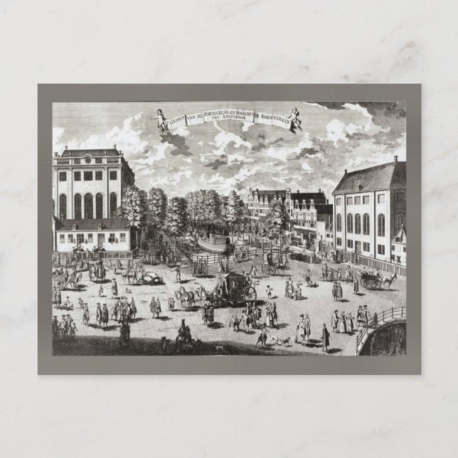 Carte Postale 19ème siècle Amsterdam, Synagogue Portugaise (Devant)