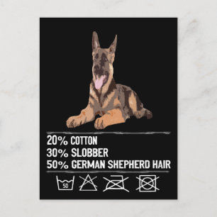 Carte Postale 1 20% Coton 30% Slobber 50% Berger allemand Cheveu